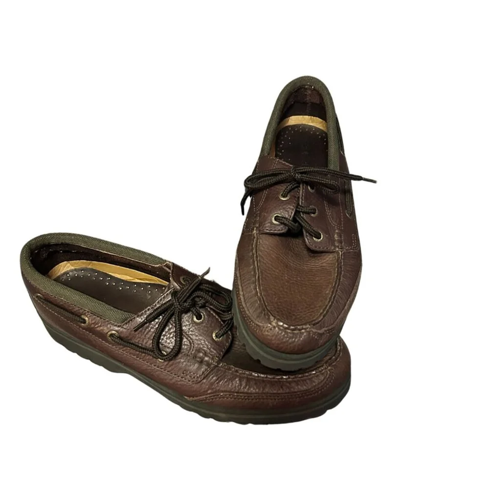 Sperry Mens 11.5M Brown Leather Boat Shoes